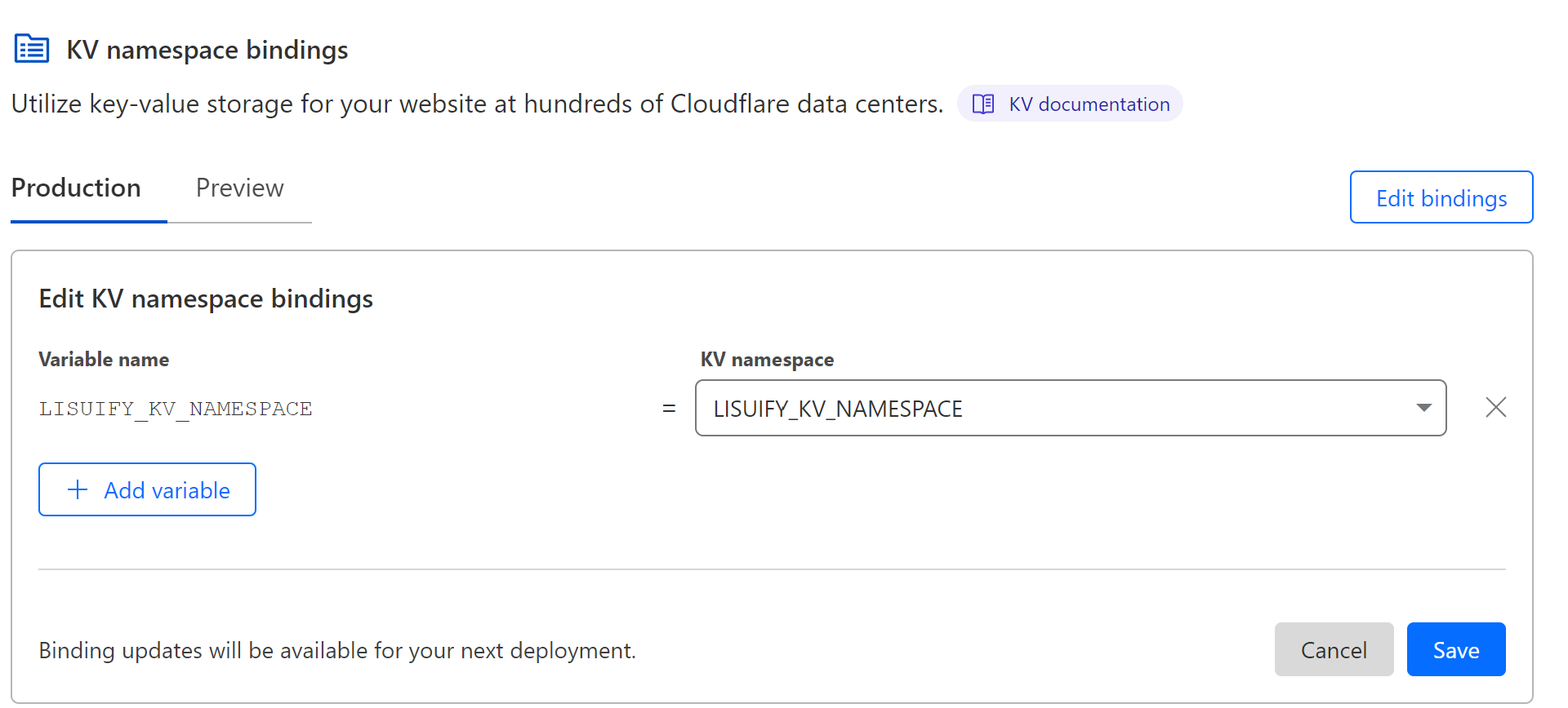 Cloudflare Functions Binding
